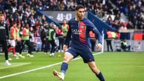 Achraf Hakimi (PSG) face à Reims
